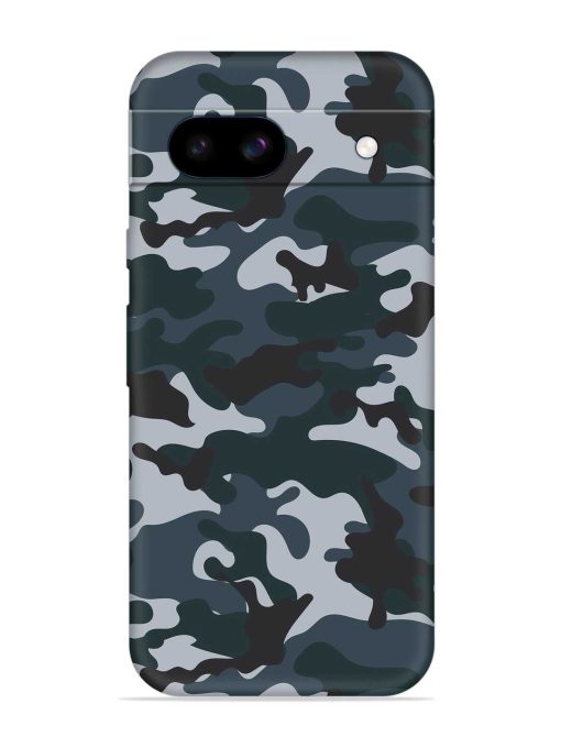 Dark Blue Army Military Art Embossed Soft Silicone Case for Google Pixel 8A Zapvi