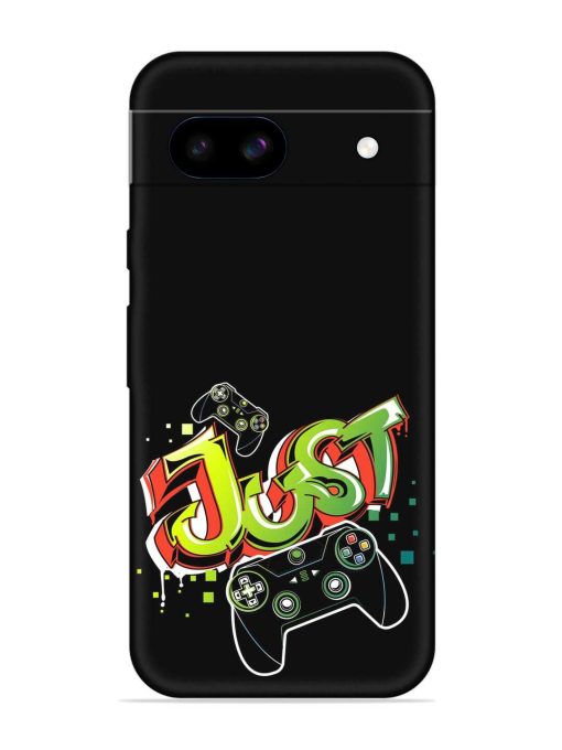 Graffiti Gamepad Illustration Embossed Soft Silicone Case for Google Pixel 8A