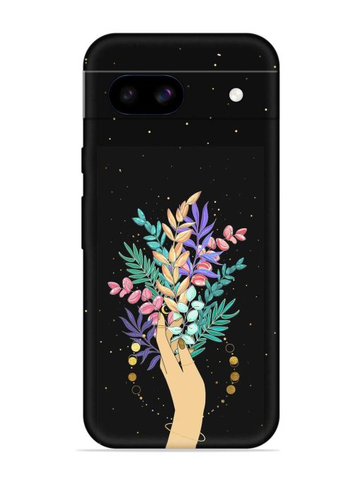 Flower On Hand Embossed Soft Silicone Case for Google Pixel 8A