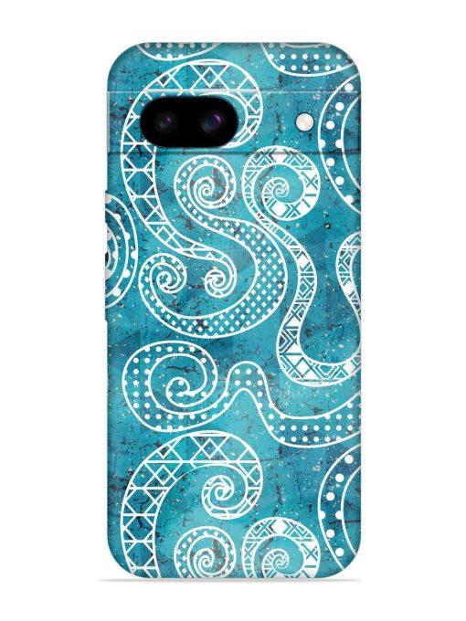 Vintage Curved Seamless Embossed Soft Silicone Case for Google Pixel 8A