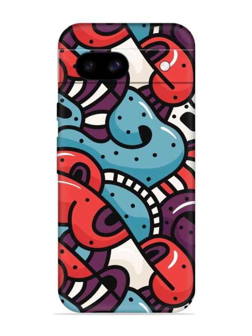 Seamless Backdrop Colorful Embossed Soft Silicone Case for Google Pixel 8A Zapvi