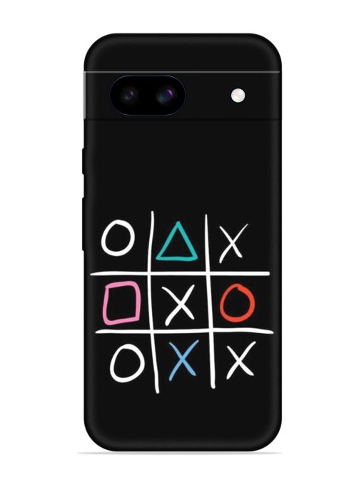 Super Neon Tic-Tac-Toe Embossed Soft Silicone Case for Google Pixel 8A Zapvi