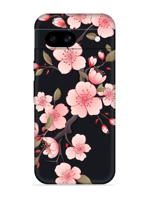 Cherry Blossom Embossed Soft Silicone Case for Google Pixel 8A Zapvi