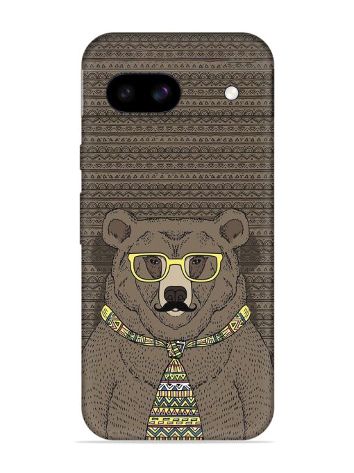 Grizzly Bear Embossed Soft Silicone Case for Google Pixel 8A