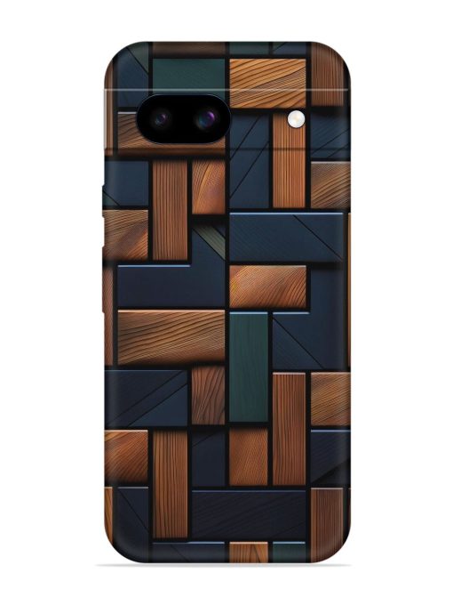 Wooden Background Cubes Embossed Soft Silicone Case for Google Pixel 8A Zapvi