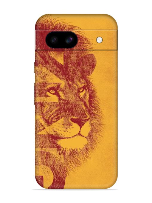 Gold Lion Crown Art Embossed Soft Silicone Case for Google Pixel 8A