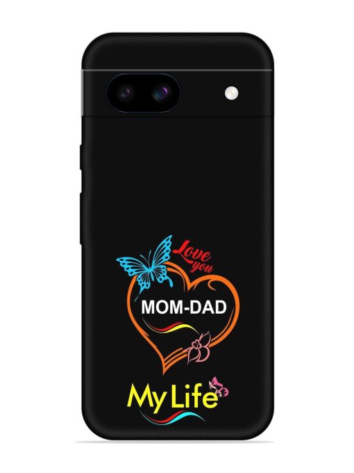 Love You Mom Dad Embossed Soft Silicone Case for Google Pixel 8A