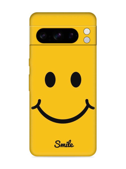 Yellow Smiley Embossed Soft Silicone Case for Google Pixel 8 Pro