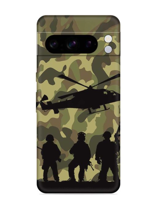 Army Heros Embossed Soft Silicone Case for Google Pixel 8 Pro Zapvi