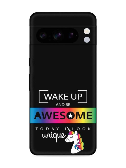 Inspirational Quote Unicorn Embossed Soft Silicone Case for Google Pixel 8 Pro