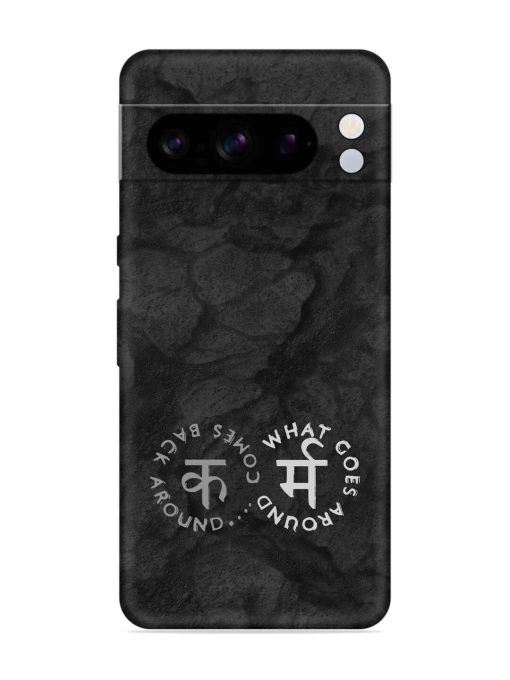 Karma Hindi Word Embossed Soft Silicone Case for Google Pixel 8 Pro