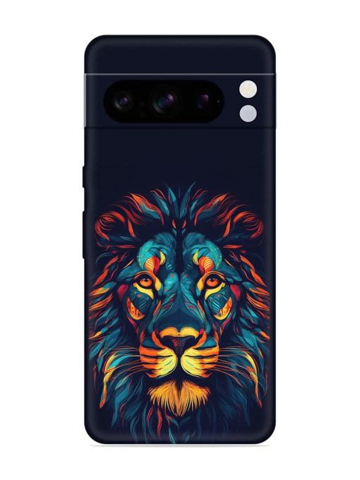 Colorful Lion Embossed Soft Silicone Case for Google Pixel 8 Pro