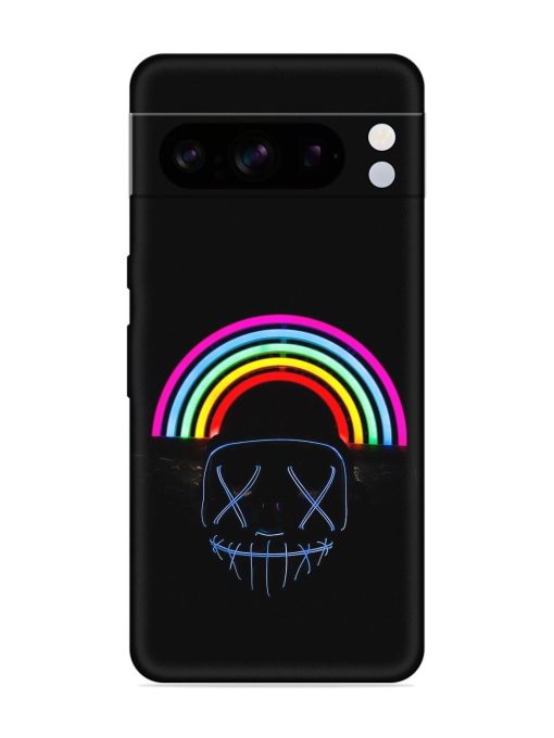 Mask Rainbow Embossed Soft Silicone Case for Google Pixel 8 Pro Zapvi