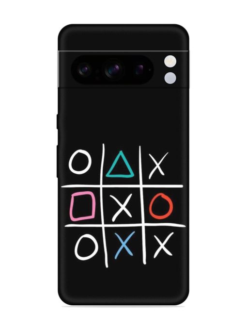 Super Neon Tic-Tac-Toe Embossed Soft Silicone Case for Google Pixel 8 Pro Zapvi