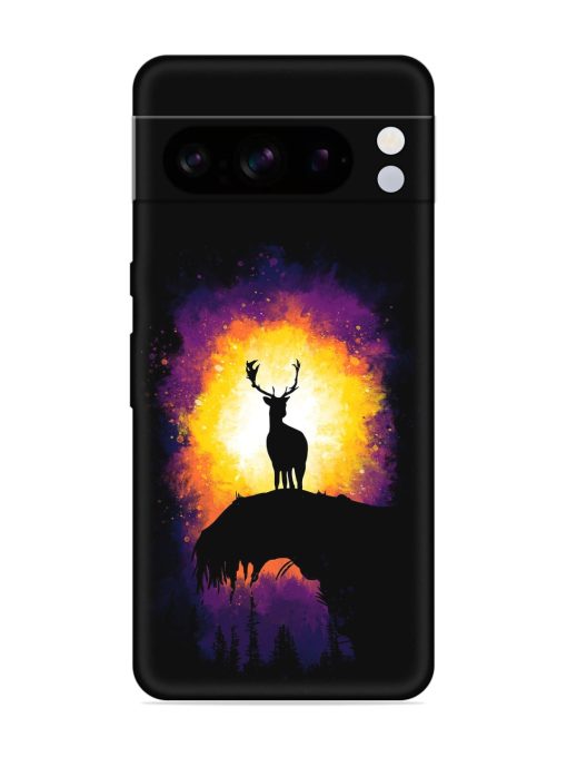 Elk Animal Art Embossed Soft Silicone Case for Google Pixel 8 Pro