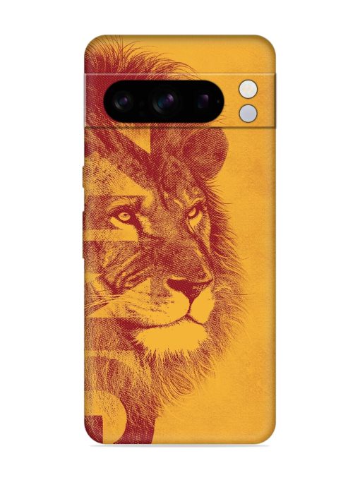 Gold Lion Crown Art Embossed Soft Silicone Case for Google Pixel 8 Pro