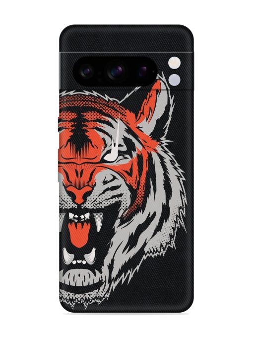 Tiger Aggression Embossed Soft Silicone Case for Google Pixel 8 Pro