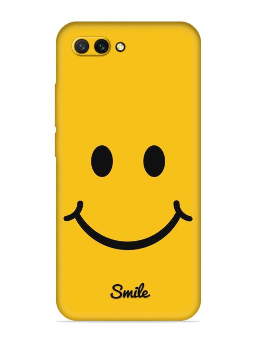 Yellow Smiley Embossed Soft Silicone Case for Honor 10