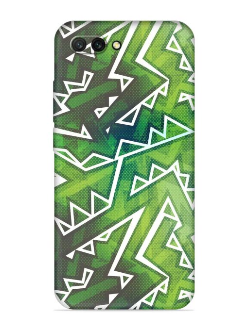 Green Graffiti Seamless Embossed Soft Silicone Case for Honor 10 Zapvi