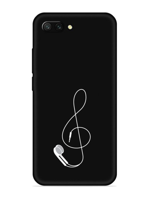 Music Earphone Vector Embossed Soft Silicone Case for Honor 10 Zapvi