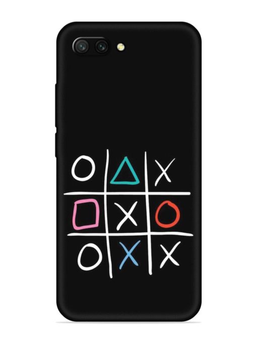 Super Neon Tic-Tac-Toe Embossed Soft Silicone Case for Honor 10 Zapvi