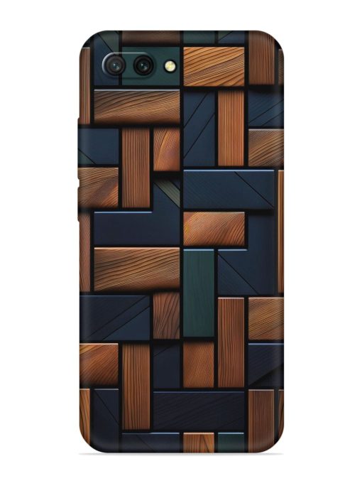 Wooden Background Cubes Embossed Soft Silicone Case for Honor 10