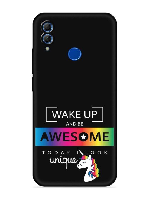 Inspirational Quote Unicorn Embossed Soft Silicone Case for Honor 10 Lite Zapvi