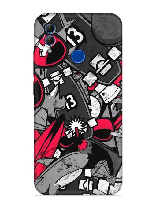 Fictional Doodle Embossed Soft Silicone Case for Honor 10 Lite Zapvi