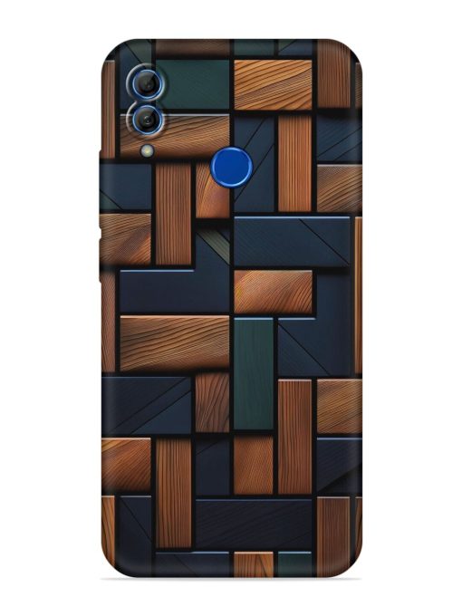 Wooden Background Cubes Embossed Soft Silicone Case for Honor 10 Lite Zapvi