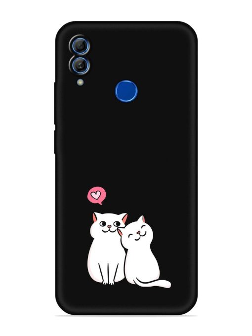 Cute Loving Cats Embossed Soft Silicone Case for Honor 10 Lite Zapvi