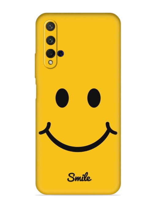 Yellow Smiley Embossed Soft Silicone Case for Honor 20 Zapvi