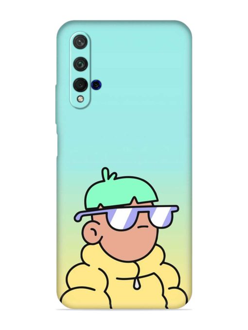 Doodles Cool Character Embossed Soft Silicone Case for Honor 20