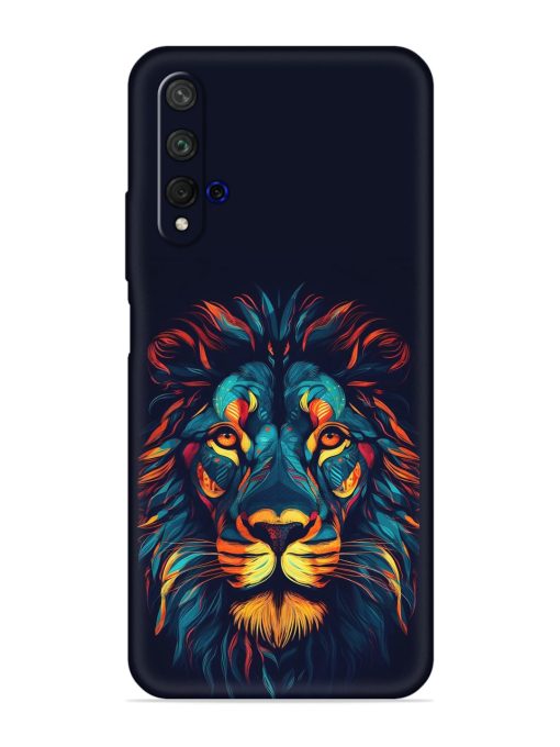 Colorful Lion Embossed Soft Silicone Case for Honor 20