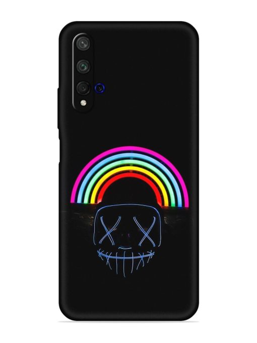 Mask Rainbow Embossed Soft Silicone Case for Honor 20 Zapvi