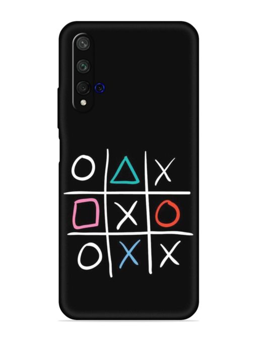 Super Neon Tic-Tac-Toe Embossed Soft Silicone Case for Honor 20 Zapvi