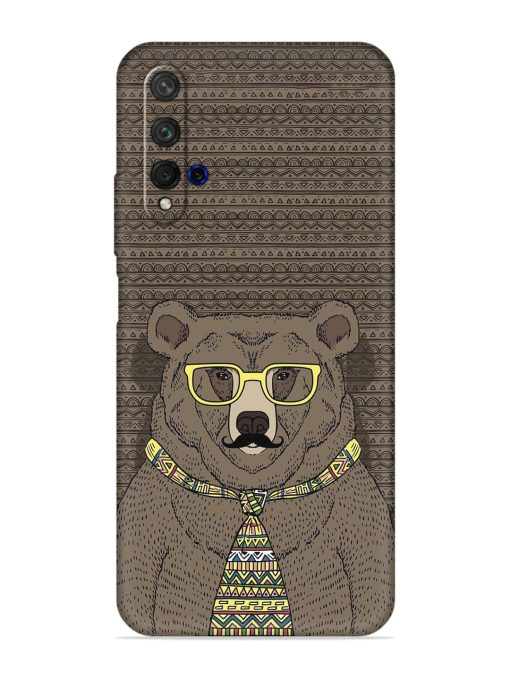 Grizzly Bear Embossed Soft Silicone Case for Honor 20 Zapvi