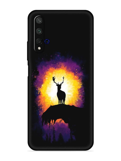 Elk Animal Art Embossed Soft Silicone Case for Honor 20 Zapvi