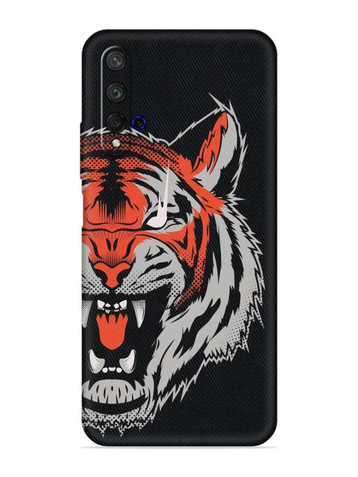 Tiger Aggression Embossed Soft Silicone Case for Honor 20