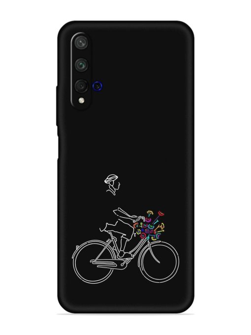 Minimalist Cycle Art Embossed Soft Silicone Case for Honor 20