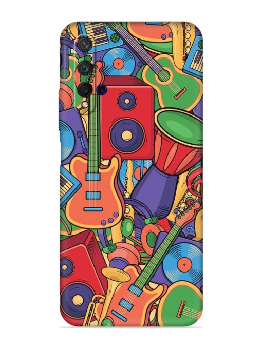 Colorful Music Art Embossed Soft Silicone Case for Honor 20