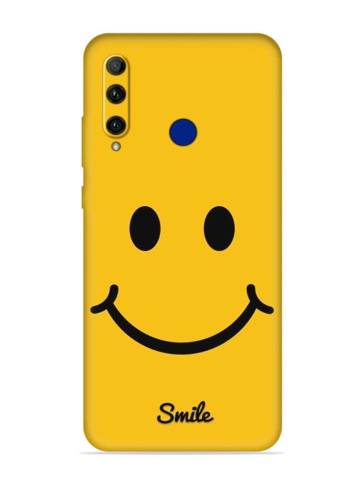 Yellow Smiley Embossed Soft Silicone Case for Honor 20I Zapvi