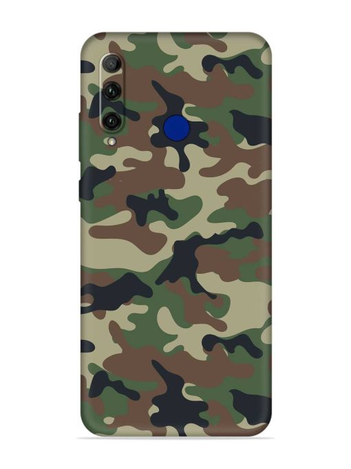 Army Military Camouflage Dark Green Embossed Soft Silicone Case for Honor 20I Zapvi