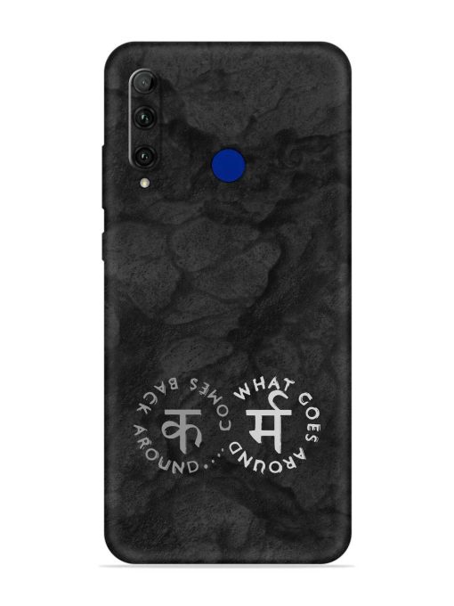 Karma Hindi Word Embossed Soft Silicone Case for Honor 20I