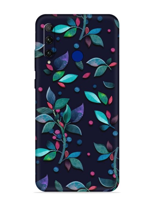 Decorative Watercolor Flower Embossed Soft Silicone Case for Honor 20I Zapvi