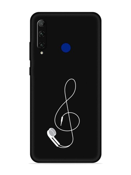 Music Earphone Vector Embossed Soft Silicone Case for Honor 20I