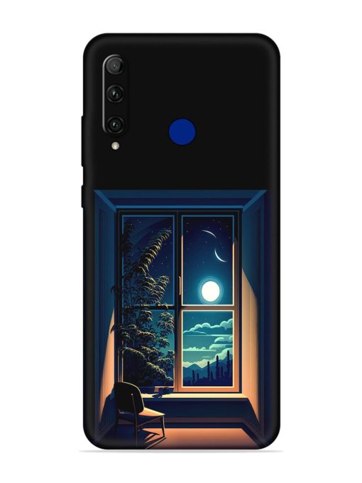 Night View At Window Embossed Soft Silicone Case for Honor 20I Zapvi