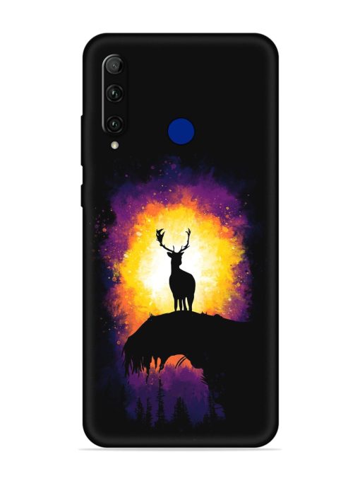 Elk Animal Art Embossed Soft Silicone Case for Honor 20I Zapvi