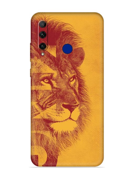 Gold Lion Crown Art Embossed Soft Silicone Case for Honor 20I Zapvi