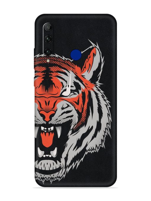 Tiger Aggression Embossed Soft Silicone Case for Honor 20I Zapvi