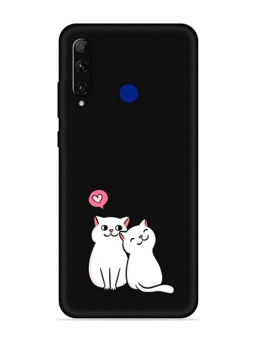 Cute Loving Cats Embossed Soft Silicone Case for Honor 20I